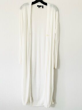 Theory Linen Blend Maxi Cardigan